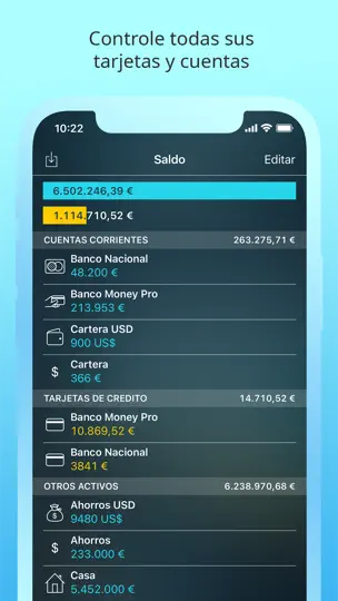 Captura de pantalla de Money Pro: Finanzas Personales en iPhone 2