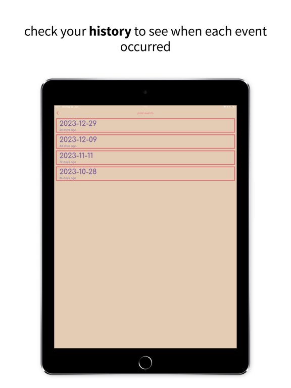 TheLastTime iPad screenshot 4 - Utilities app