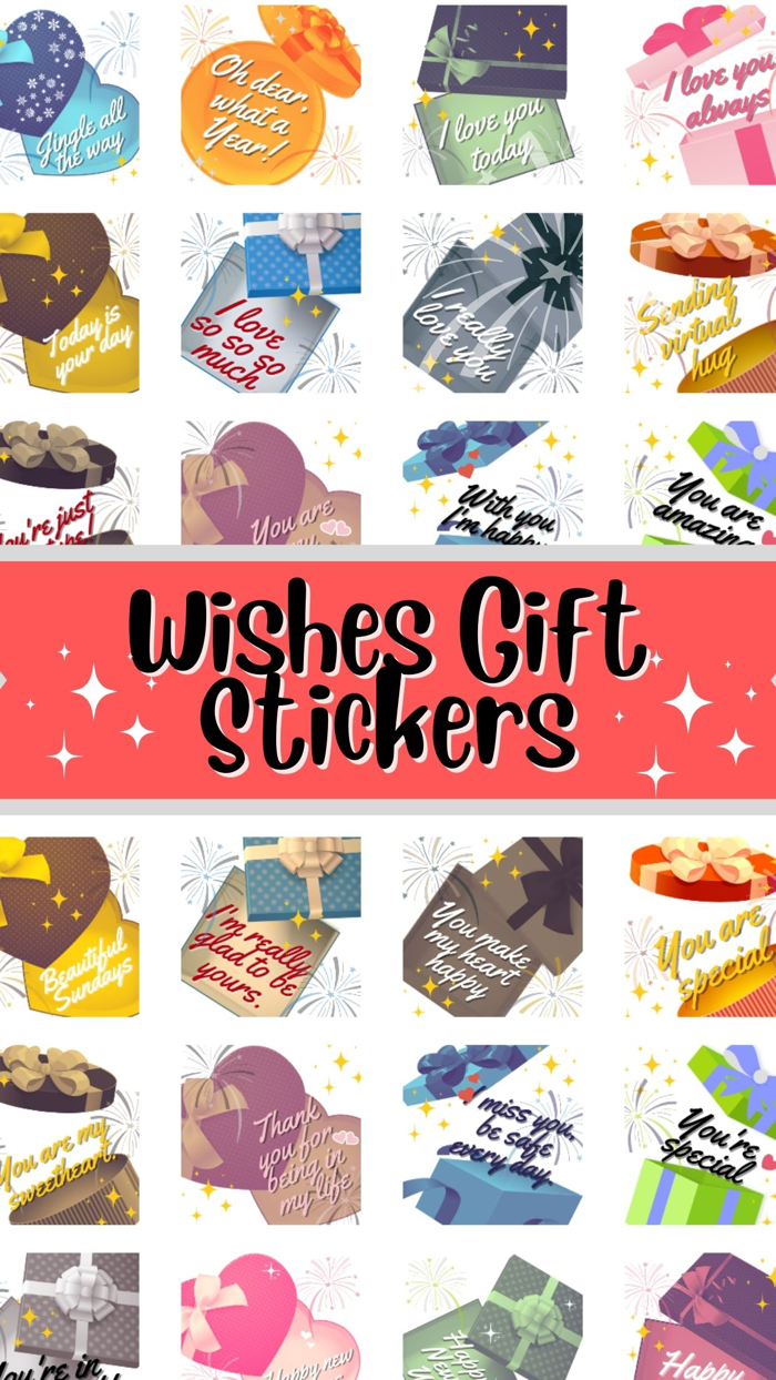 wishes gift stickers