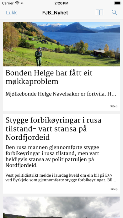 Fjordabladet eAvis Screenshot