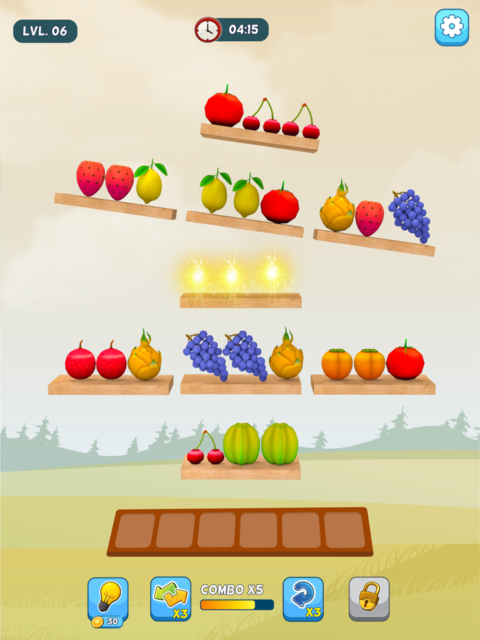 Fruit Sort 3D - Sorting Games