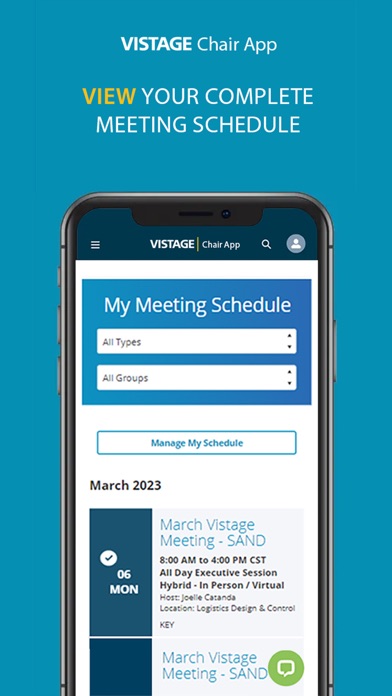 Vistage Chair App Screenshot