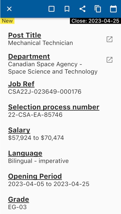 Govt of Canada Jobs Screenshot