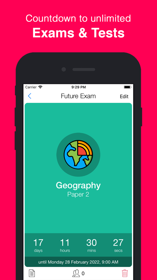 #3. Exam Countdown - School & Uni (iOS) Podle: ROOT38 LIMITED