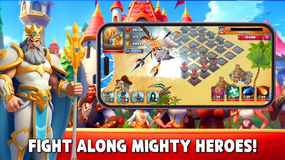 #3. Gaiarus: TD Battles & Heroes (iOS) By: Infinity Game Studio ApS