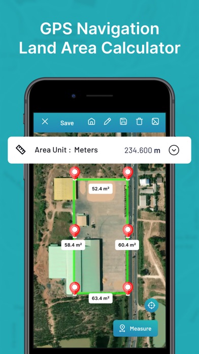 GPS Distance & Area Calculator Screenshot