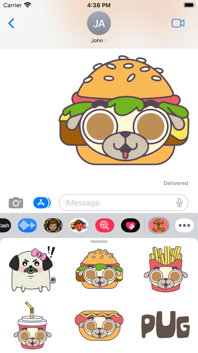 Screenshot #2 pour Adorable Baby Pug Stickers