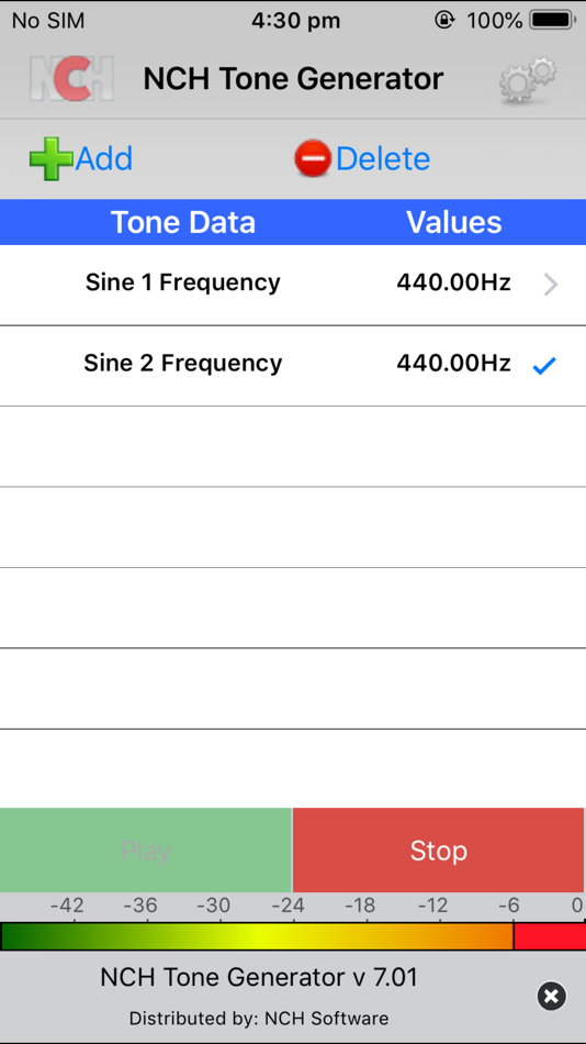 #1. ToneGen Audio Tone Generator (iOS) 由: NCH Software
