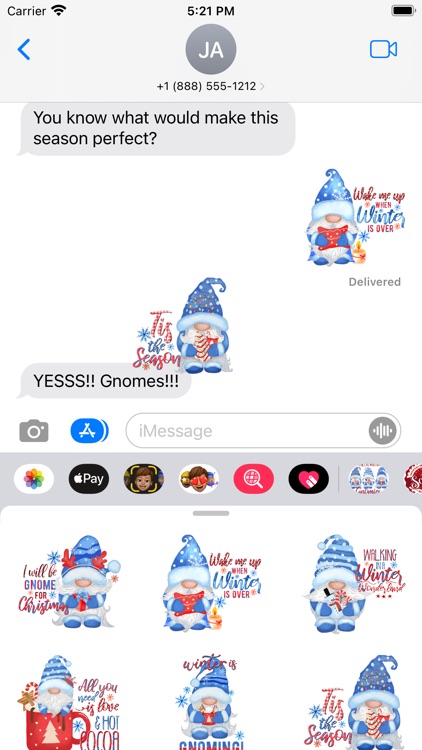 Gnome Winter Stickers 2024