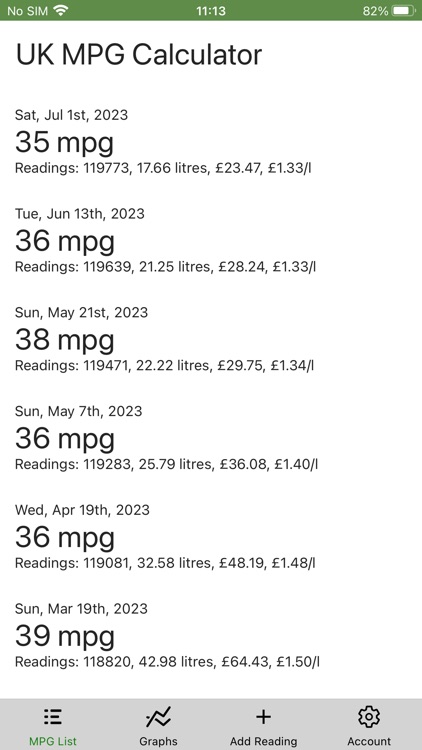 UK MPG Calculator