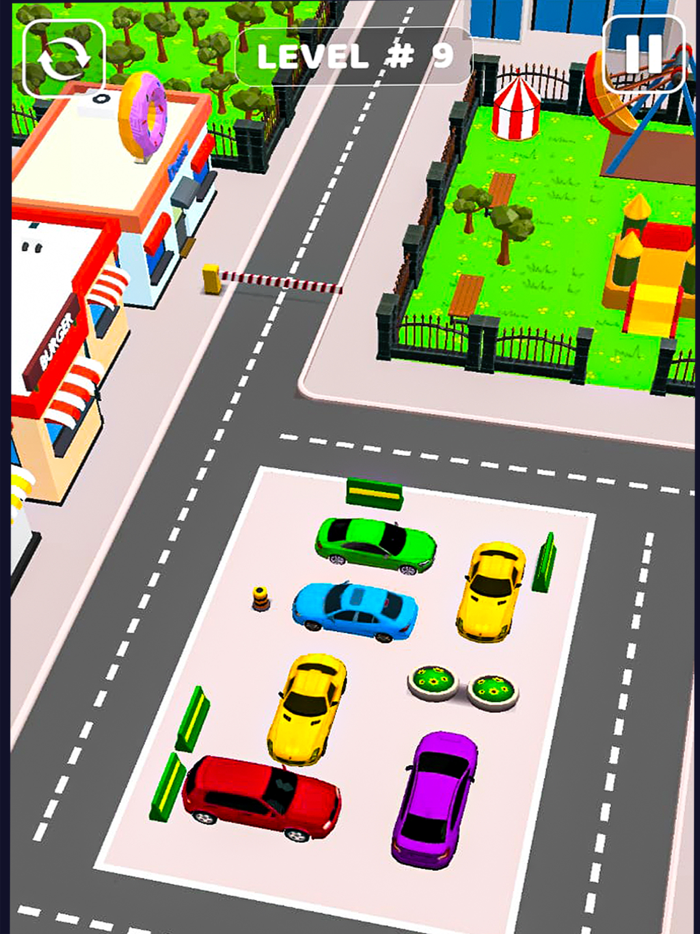 Car Out in Parking Traffic