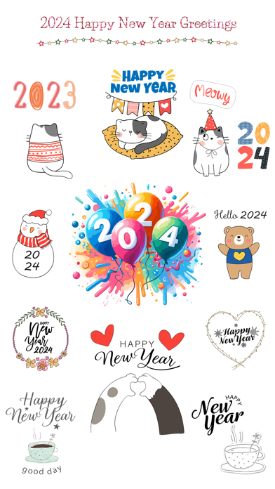 2024 Happy New Year Stickerのおすすめ画像3