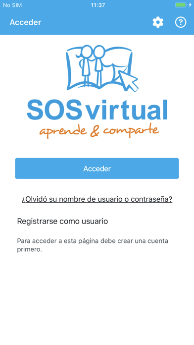 SOSvirtual E-Learning Screenshot