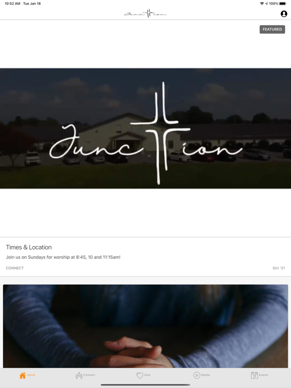 Junction City First Baptist iPad screenshot 1 - Lifestyle app