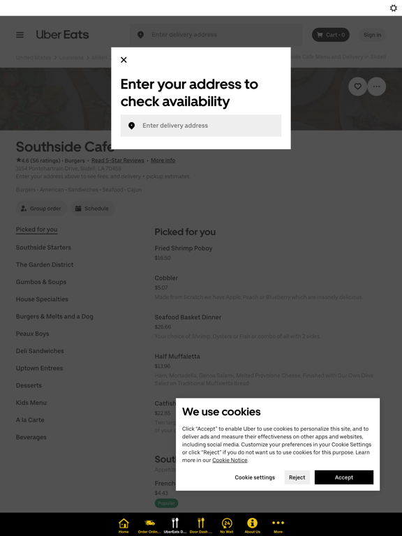 Southside Cafe iPad screenshot 3 - Food & Drink app