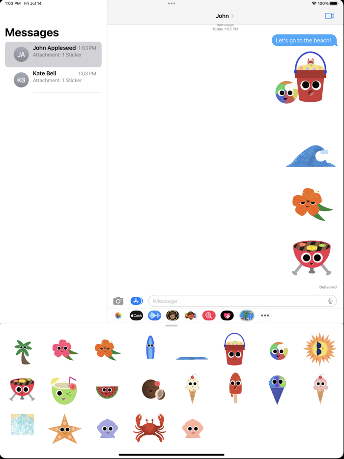 Tropical Vacation Sticker Pack