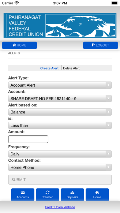 Pahranagat Valley FCU Screenshot