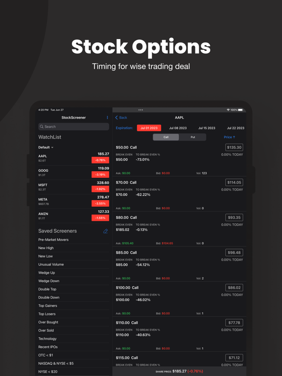 Stock Screener by StockScan.io iPad screenshot 4 - Finance app