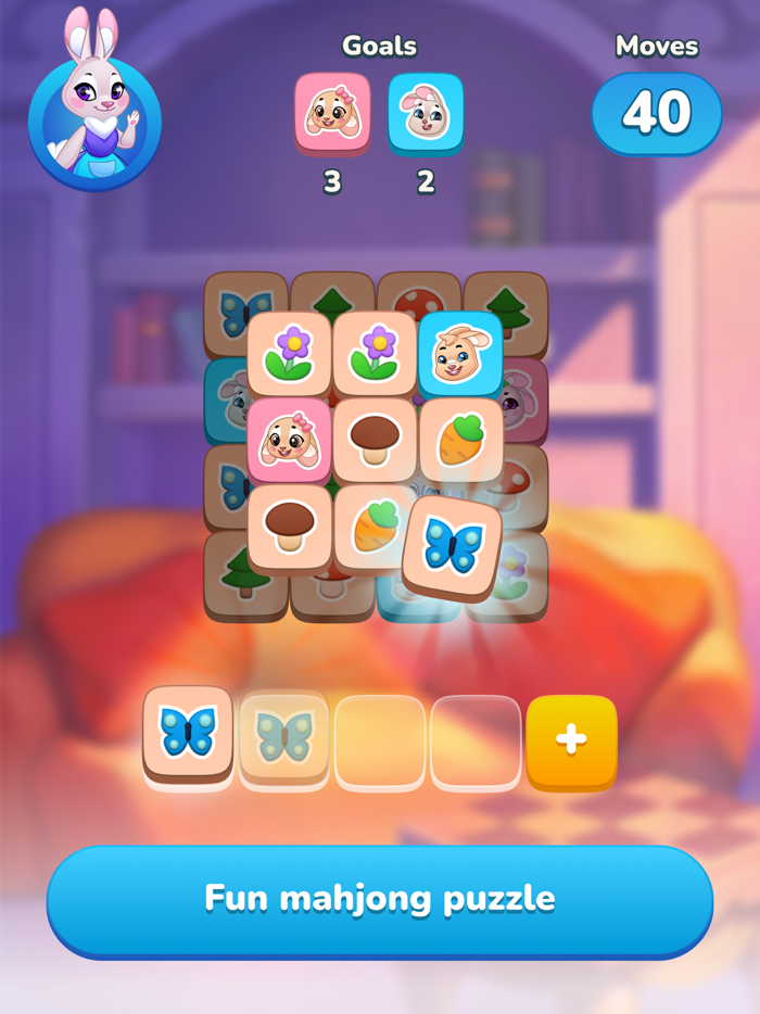 Rabbit Tiles Mahjong Puzzle