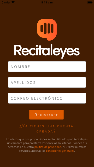 Recitaleyes Screenshot