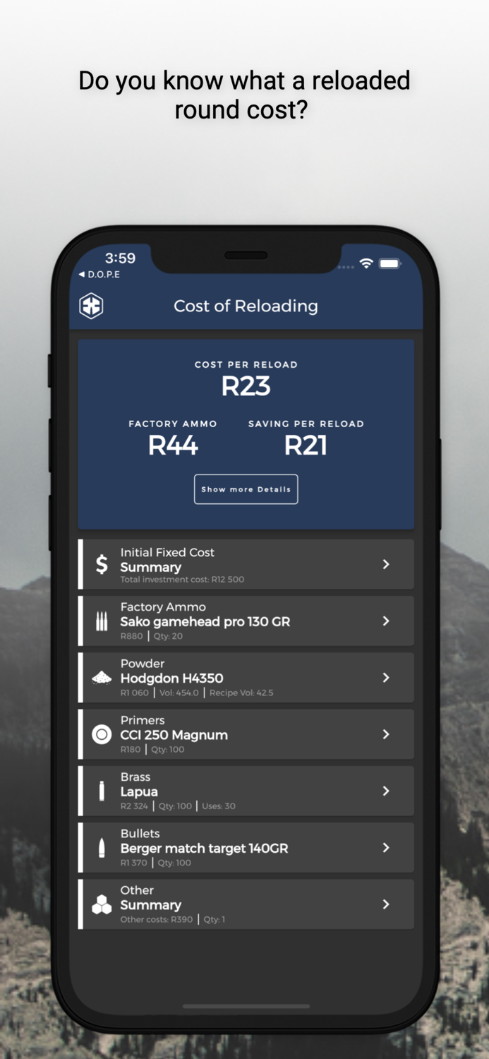 GUNR - Cost of Reloading