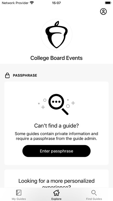 College Board Events Screenshot