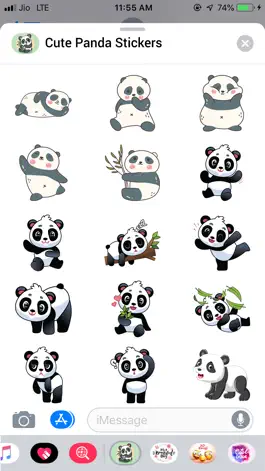 Game screenshot The Cute Panda Emojis mod apk