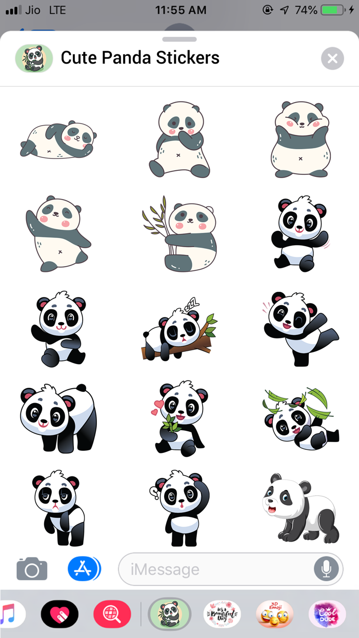 The Cute Panda Emojis