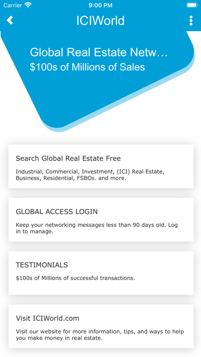 Screenshot #1 pour ICIWorld Global Real Estate
