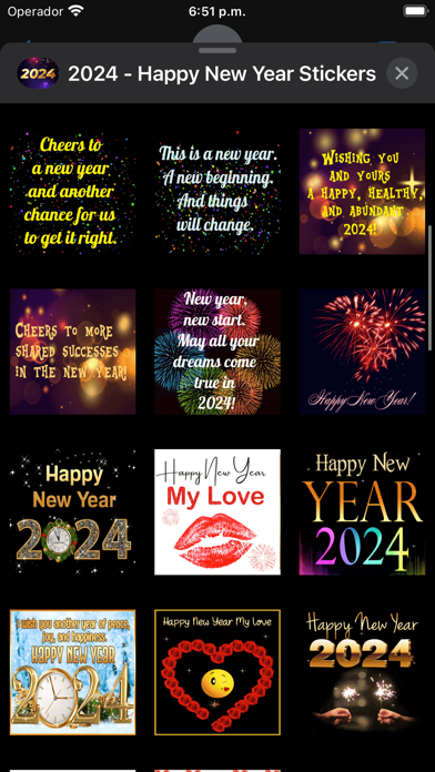 2024 - Happy New Year Stickers Screenshot
