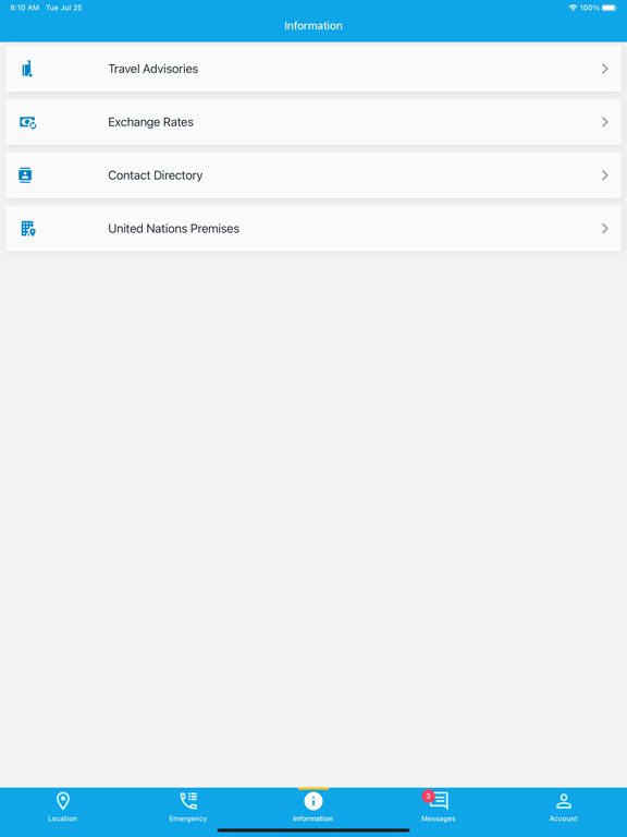Electronic Travel Advisory iPad screenshot 6 - Business app