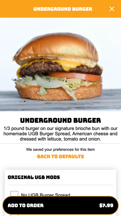 Underground Burger Screenshot
