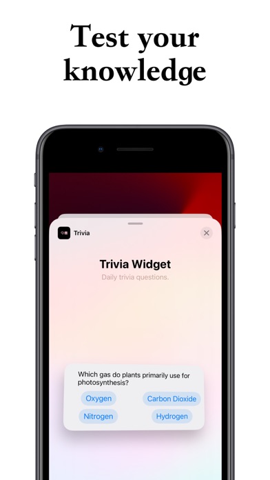 Trivia Widget Screenshot