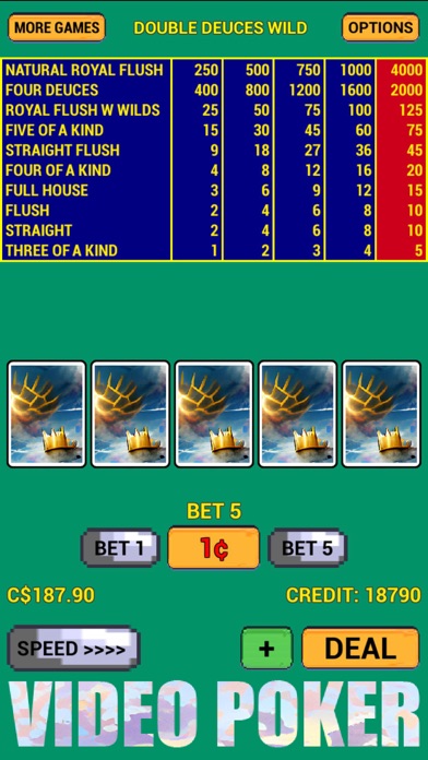 Video Poker Super Classic Screenshot