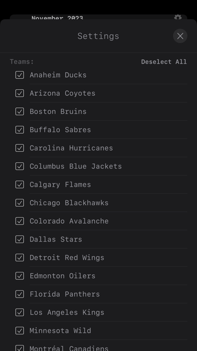 Hockey Schedule Plus Screenshot