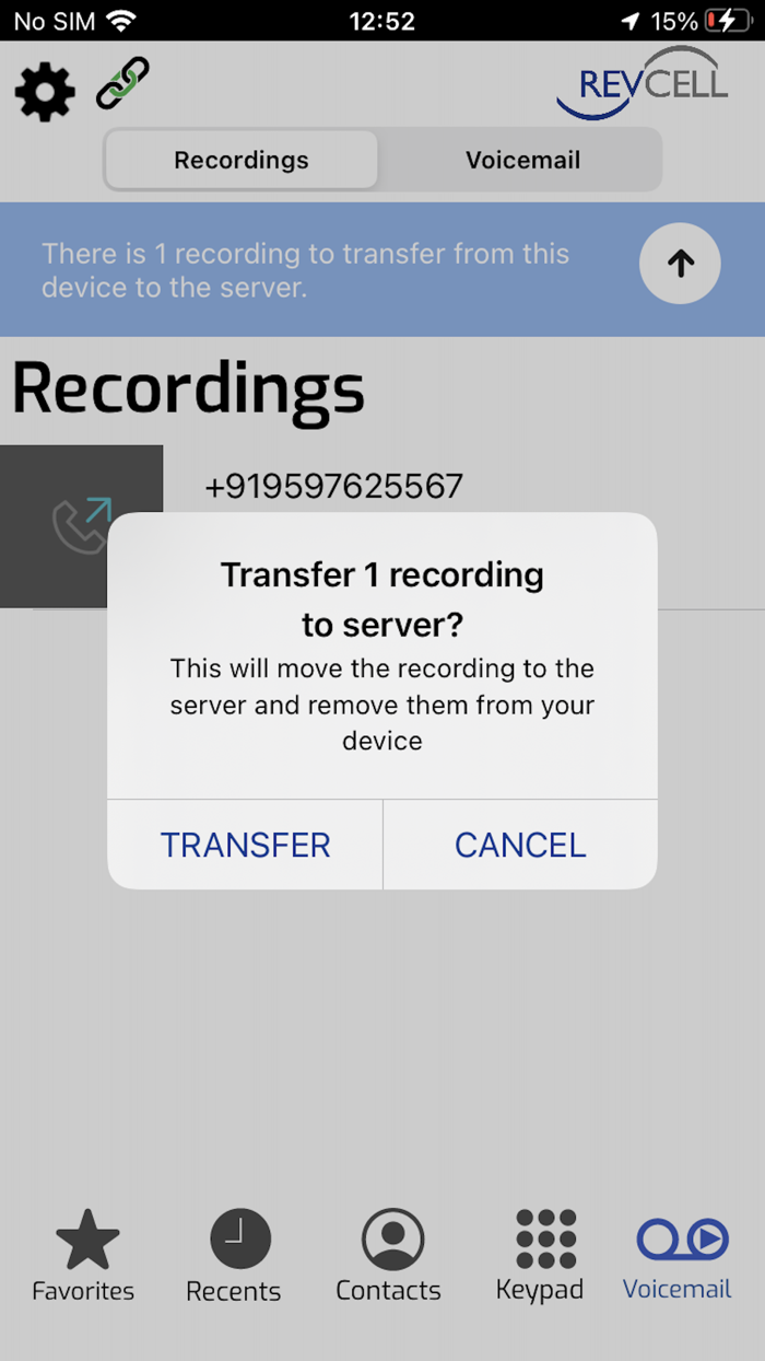 Revcell Call Recording
