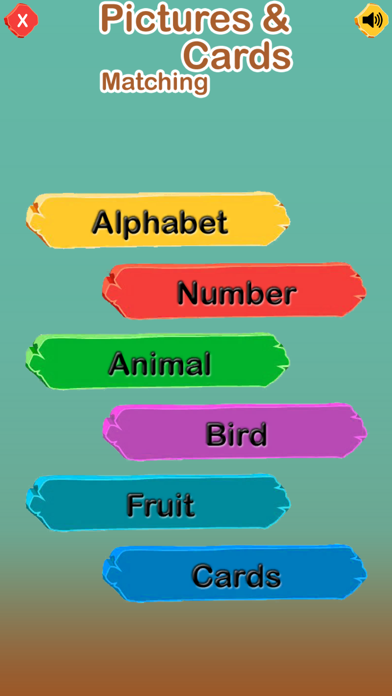 Pictures & Cards Matching Game Screenshot