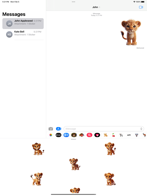 Screenshot #6 pour Lion Cub Stickers