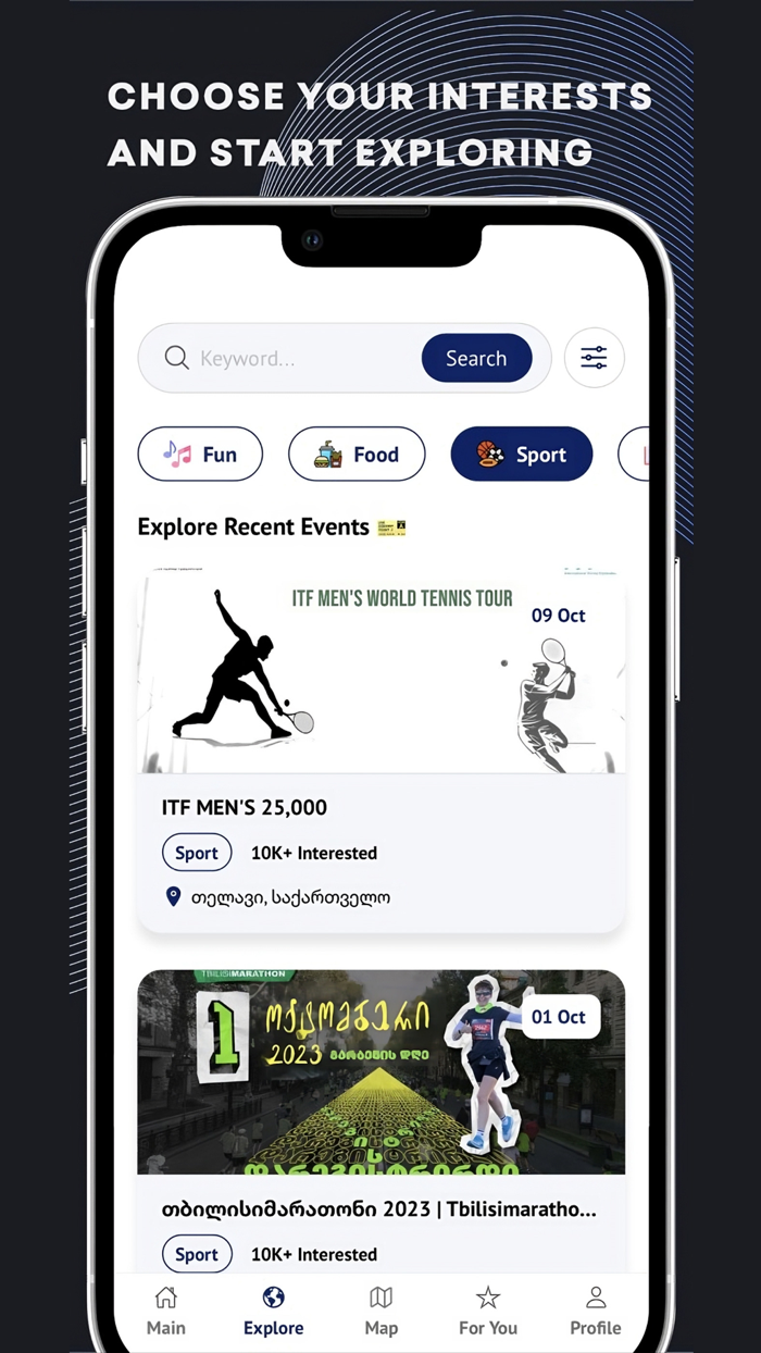 Eventy App Discover Events