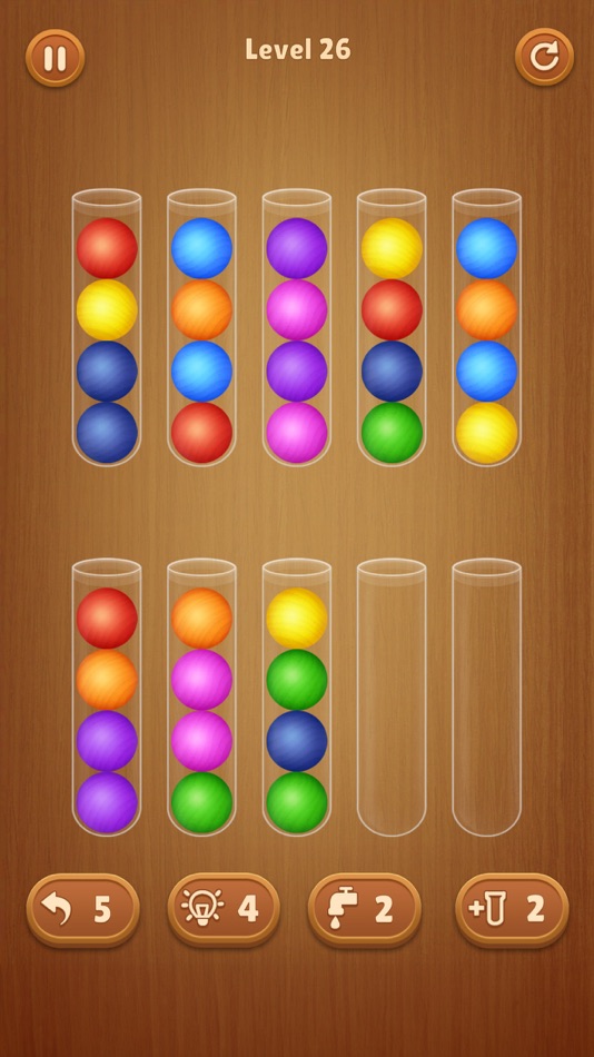 #6. Color Ball Sort Wooden Puzzle (iOS) By: Nguyen Thi Minh Trang