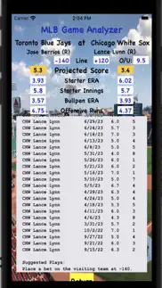 mlb game analyzer iphone screenshot 3