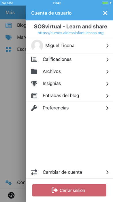 SOSvirtual E-Learning Screenshot