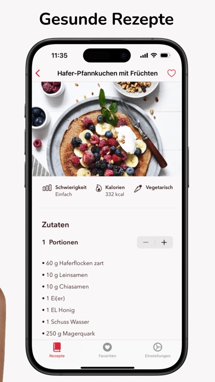 Kochbuch App von Cora Health