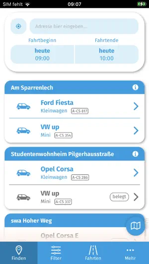 swa Carsharing screenshot 2