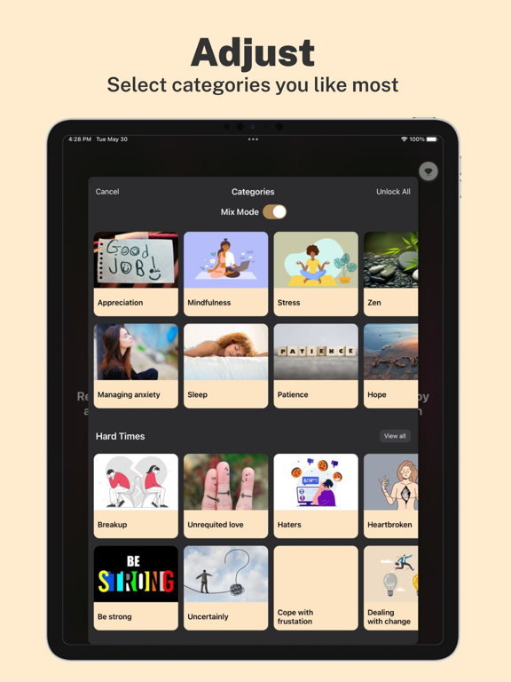 Motivation Lover: Daily quotes iPad screenshot 2 - Health & Fitness app