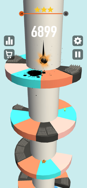 צילום מסך של Helix Jumper Spiral Ball Games