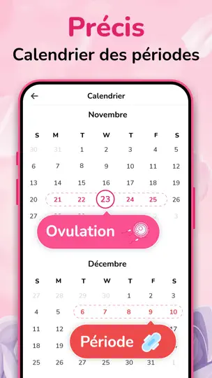 Capture d'écran de Calendrier Ovulation Règle sur iPhone 3