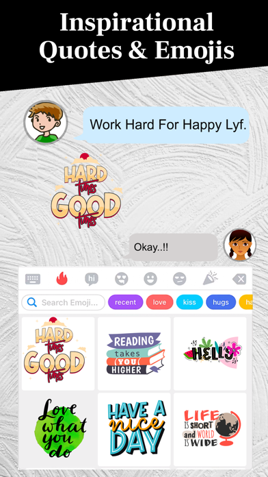 Inspirational Quotes & Emoji Screenshot