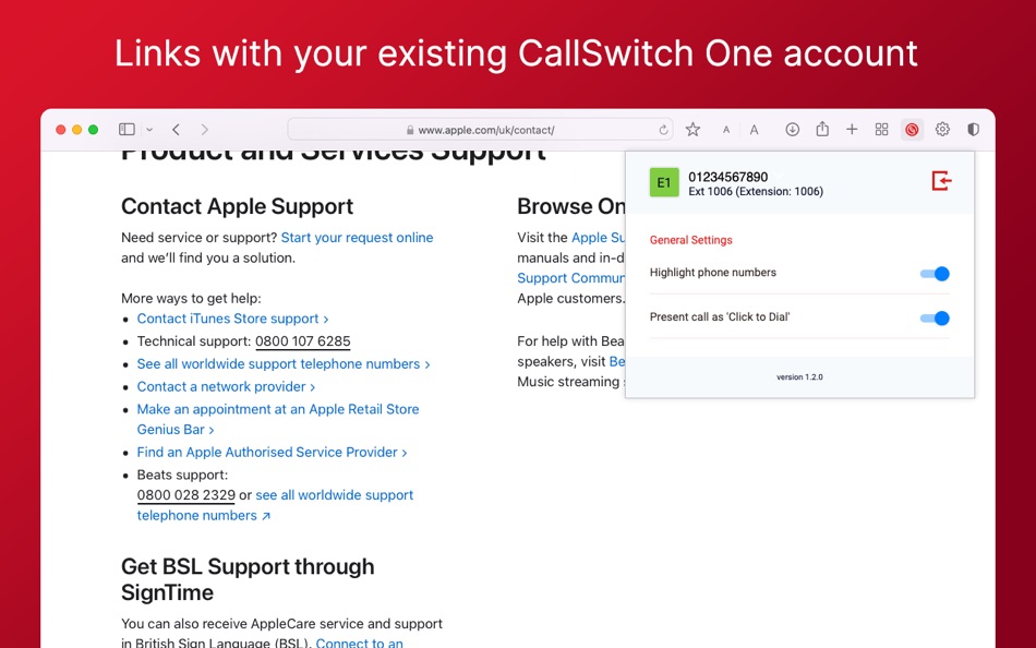 #1. CallSwitch One Click to Dial (macOS) 由: Why Now Inc.