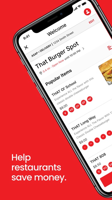 THAT Burger Spot app Screenshot